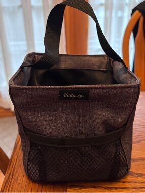 thirty-one Black Charcoal Mesh Front Toiletry Organizer